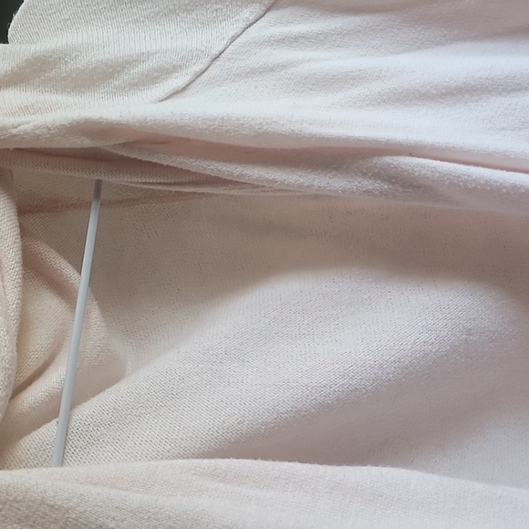 Melissa McCarthy Seven7 Mixed Media Waterfall Cardigan Light pink size 1x - Picture 5 of 6